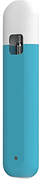 A light blue CCELL disposable vape